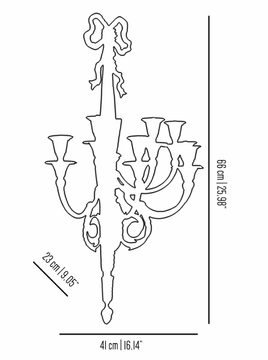 Arcadia Emilia wall light by Il Bronzetto - view 2