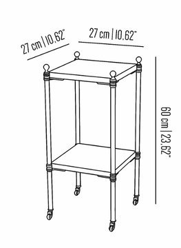 Urban Passepartout side table with wheels by Il Bronzetto - view 3