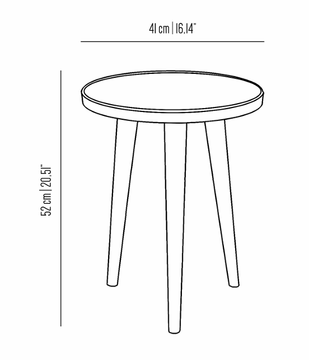 Urban Tosca round side table with celery tapered stalk tube by Il Bronzetto - view 3