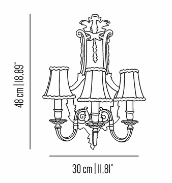Palmira Solis wall light by Il Bronzetto - view 2