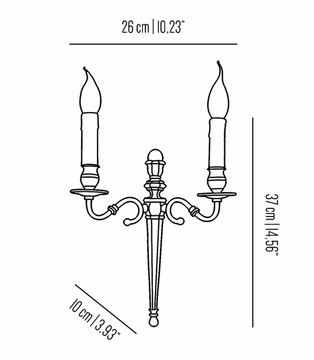 Arcadia Lucilla wall light by Il Bronzetto - view 2