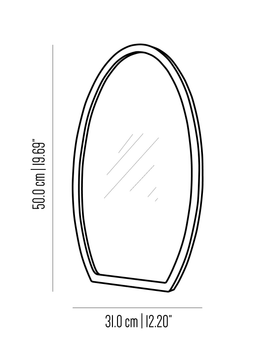 Novecento Jane medium oval mirror by Il Bronzetto - view 4