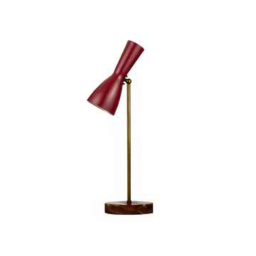 Wormhole - wine red table lamp by Il Bronzetto - view 3