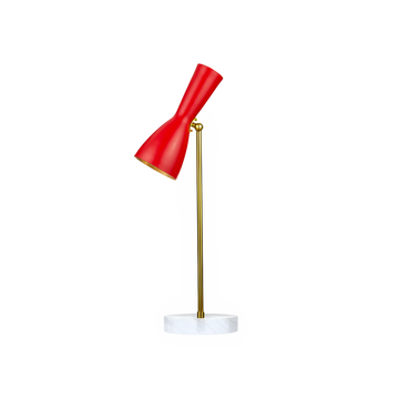 Wormhole - carmine red table lamp by Il Bronzetto - view 9