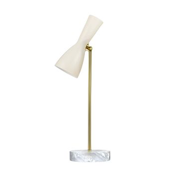 Wormhole - cream table lamp by Il Bronzetto - view 4