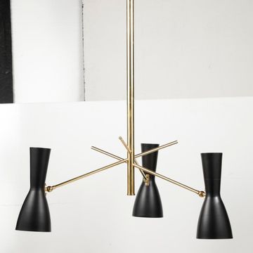 Wormhole - three lights chandelier by Il Bronzetto - view 3