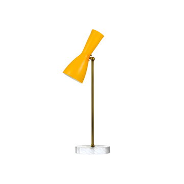 Wormhole - signal yellow table lamp by Il Bronzetto - view 4