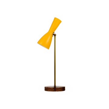 Wormhole - signal yellow table lamp by Il Bronzetto - view 5