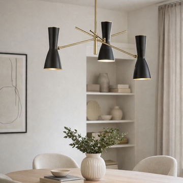 Wormhole - three lights chandelier by Il Bronzetto - view 2