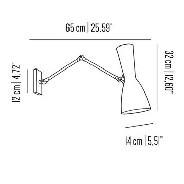 Whormole - wall light with jointed arm by Il Bronzetto - view 3