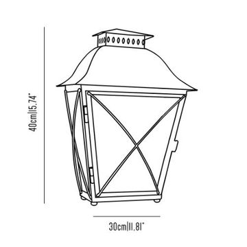Eden Carrozza half lantern wall light by Il Bronzetto - view 2