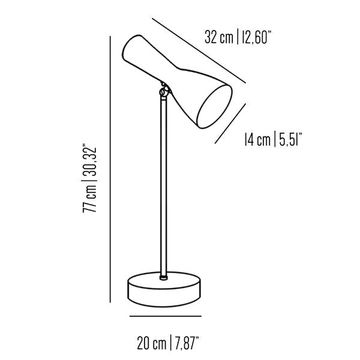 Wormhole - tarpaulin grey table lamp by Il Bronzetto - view 2