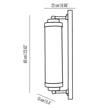 Canneté - cylindrical wall light by Il Bronzetto - view 5