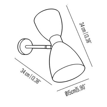 Urban Gemina double cone wall light by Il Bronzetto - view 3