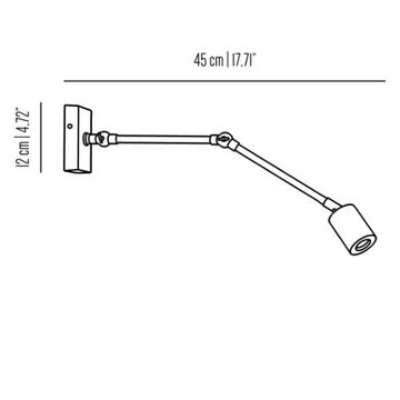 Urban Dot spotlight with jointed arm by Il Bronzetto - view 3