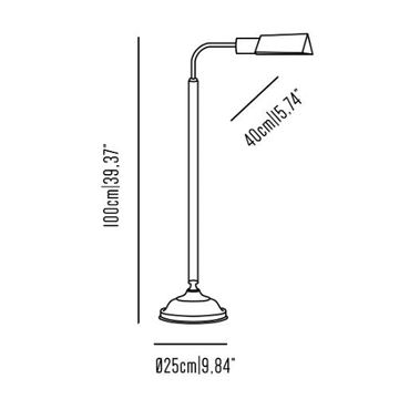 Studio Faust brass reading floor lamp with flexible arm by Il Bronzetto - view 2