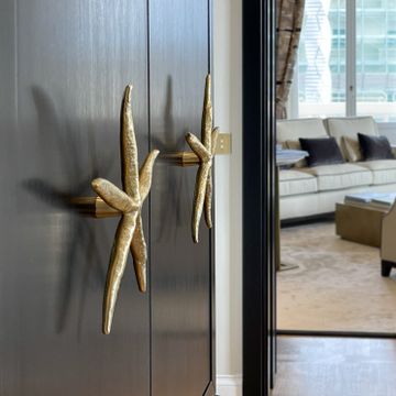 Oceano Stromboli - starfish brass knob by Il Bronzetto - view 2