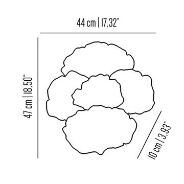 Ginkgo biloba medium wall light by Il Bronzetto - view 3