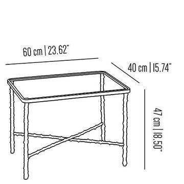 Rosa canina rectangular table by Il Bronzetto - view 3
