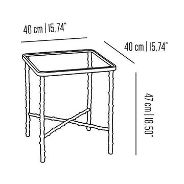 Rosa canina square table by Il Bronzetto - view 3