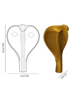 Fauna Obscura – snake brass knob by Il Bronzetto - view 3