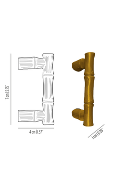 Bamboo Kyoto – bamboo brass knob by Il Bronzetto - view 3