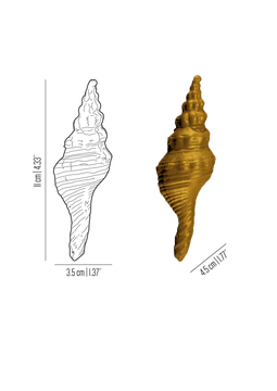 Oceano Spindle - seashell brass knob by Il Bronzetto - view 3