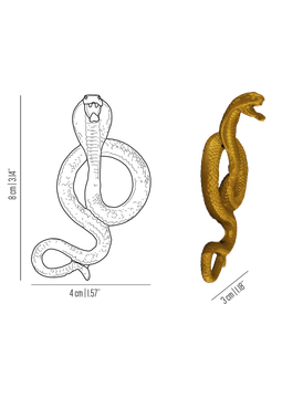 Fauna Naja – snake brass knob by Il Bronzetto - view 3