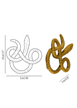 Fauna Ouroboros – snake brass knob by Il Bronzetto - view 3