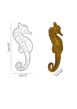 Oceano Monterosso - seahorse brass knob by Il Bronzetto - view 3