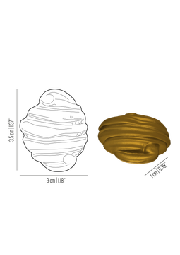 Oceano Bullia - seashell brass knob small by Il Bronzetto - view 3