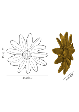 Flora Daisy – flower brass knob by Il Bronzetto - view 3