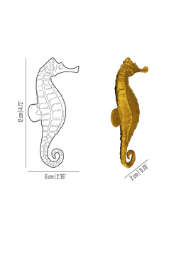Oceano Manarola - seahorse brass knob by Il Bronzetto - view 3