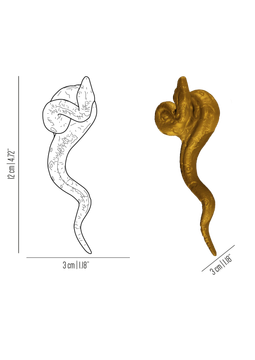 Fauna Serapis – snake brass knob by Il Bronzetto - view 2