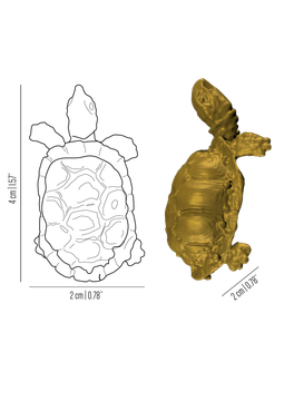 Fauna Eternis - turtle brass knob by Il Bronzetto - view 5