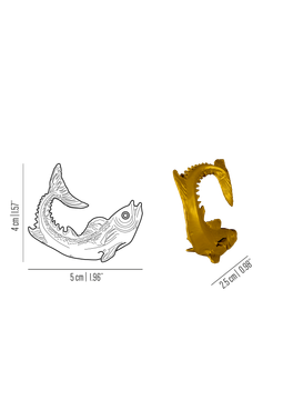Oceano Portofino - fish brass knob by Il Bronzetto - view 3