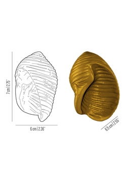 Oceano Helmet - seashell brass knob by Il Bronzetto - view 3