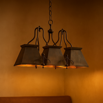 Urban - three lights billiard chandelier by Il Bronzetto - view 4