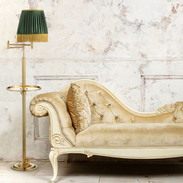 Studio Nora adjustable floor lamp with brass table by Il Bronzetto - view 2