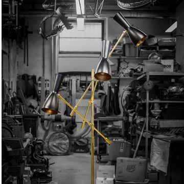 Wormhole - three lights floor lamp by Il Bronzetto - view 4