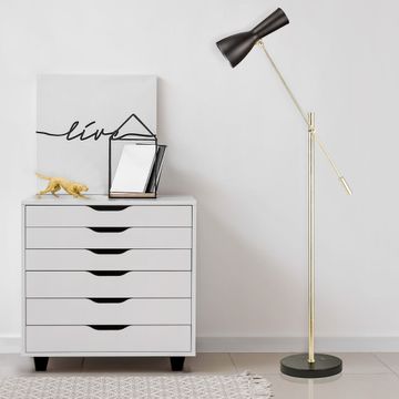 Wormhole - floor lamp with jointed arm by Il Bronzetto - view 2