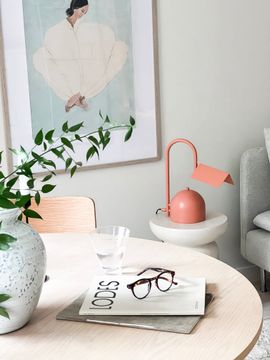 Angol Chunky Table Lamp, Warm Peach by Calixter - view 2