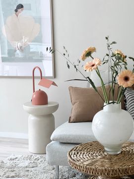 Angol Chunky Table Lamp, Warm Peach by Calixter - view 4
