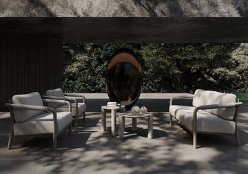 LORVAIN-silver 2 SEATER LOUNGE SET by SNOC
