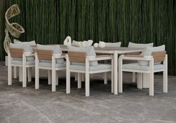 ALVO-bisque DINING SET FOR 8 by SNOC