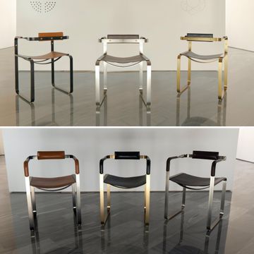 Wanderlust Armchair - Customizable & Handcrafted in Cowhide Leather & Steel by Jover+Valls - view 8