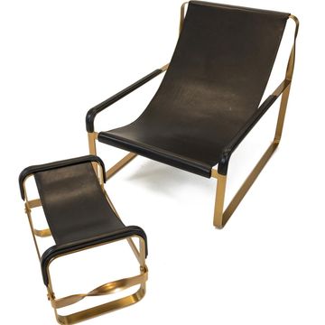 Wanderlust Chaise Longue and Footstool, Handcrafted & Customizable by Jover+Valls - view 3