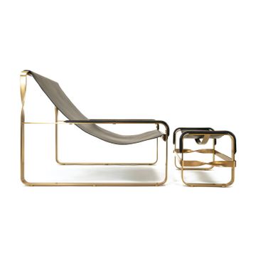 Wanderlust Chaise Longue and Footstool, Handcrafted & Customizable by Jover+Valls - view 6
