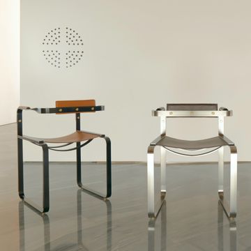 Wanderlust Armchair - Customizable & Handcrafted in Cowhide Leather & Steel by Jover+Valls - view 6