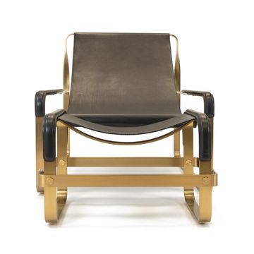 Wanderlust Chaise Longue Handcrafted in Leather & Metal by Jover+Valls - view 5